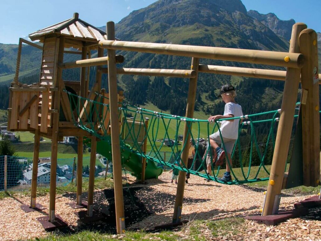 Spielplatz bei der Alpe Rud in Lech am Arlberg