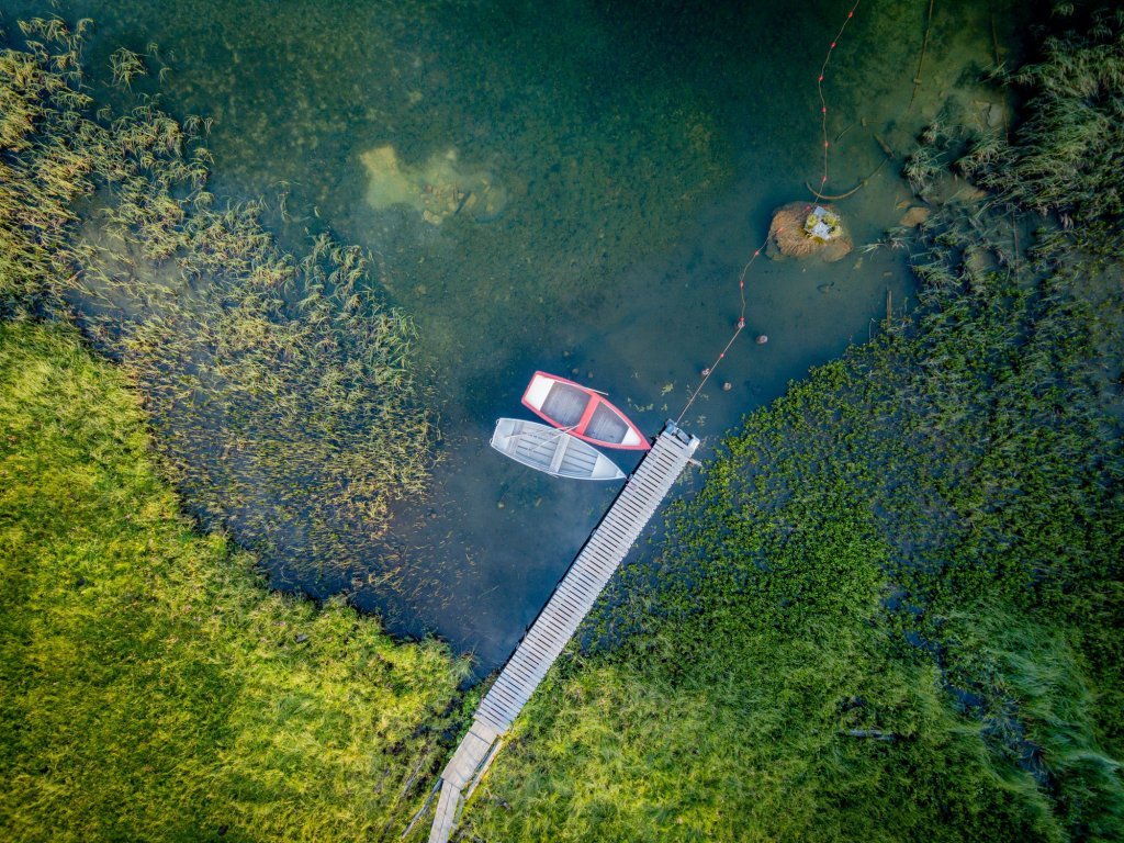 Körbersee Vogelperspektive